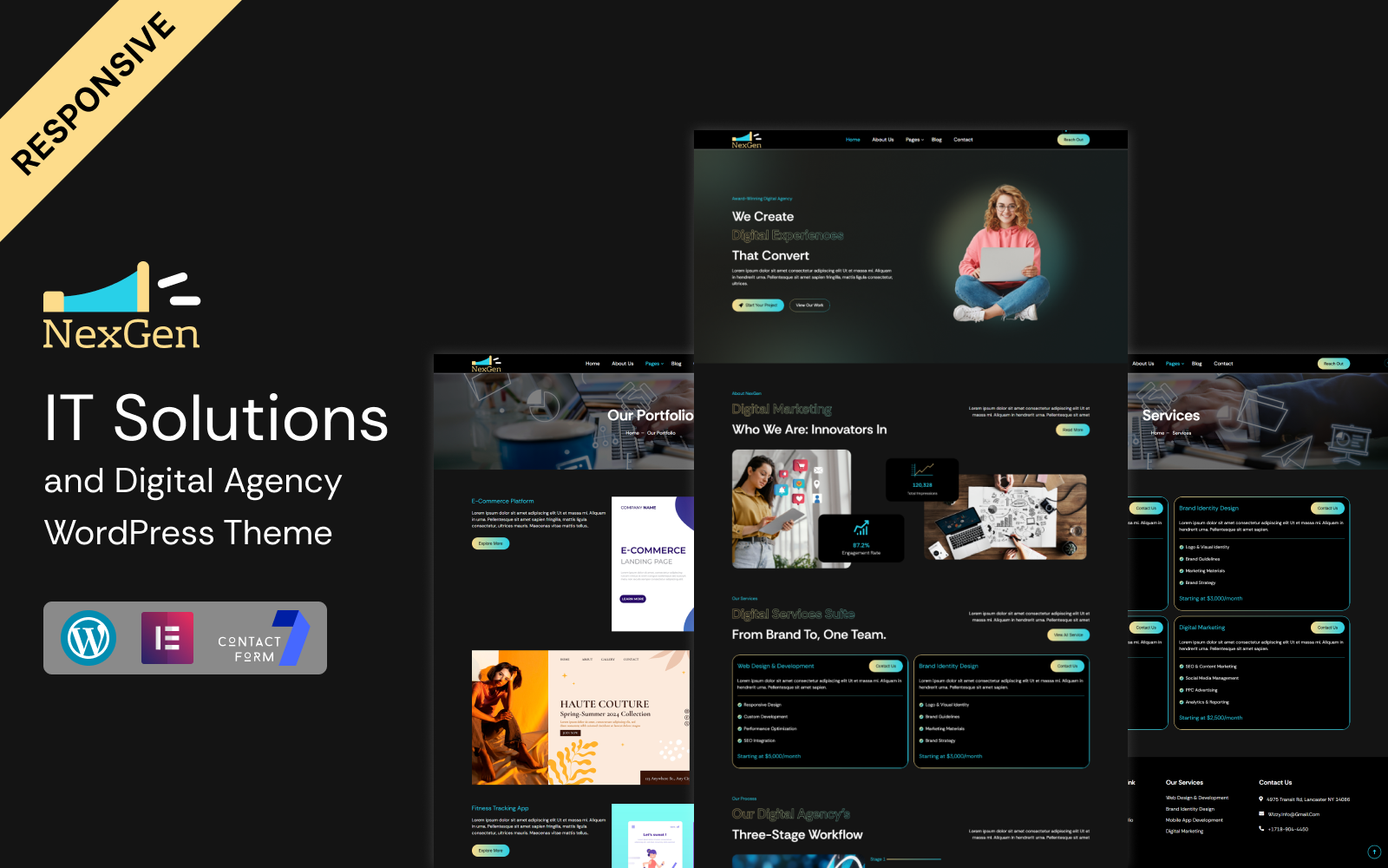 NexGen - IT Solutions $ Digital Agency WordPress Elementor Theme WordPress Theme