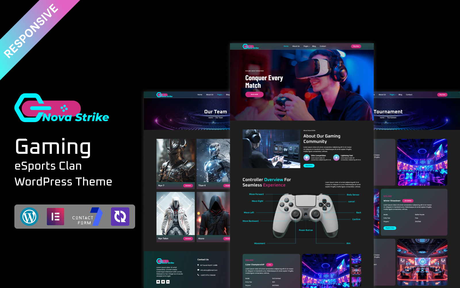 NovaStrike - Multiplayer Games & eSports Clan WordPress Elementor Theme WordPress Theme