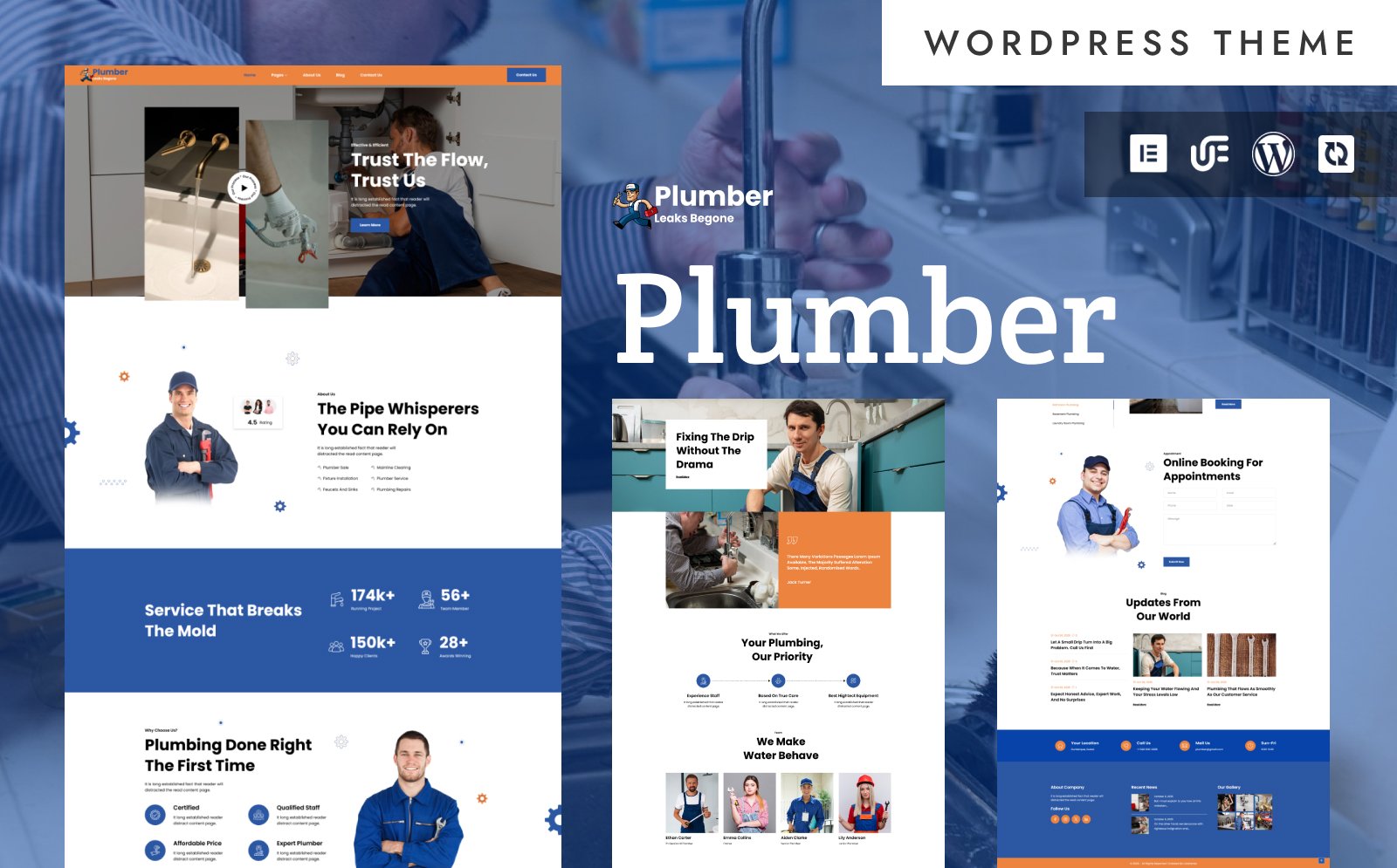 Plumber - Plumber Services WordPress Elementor Theme WordPress Theme