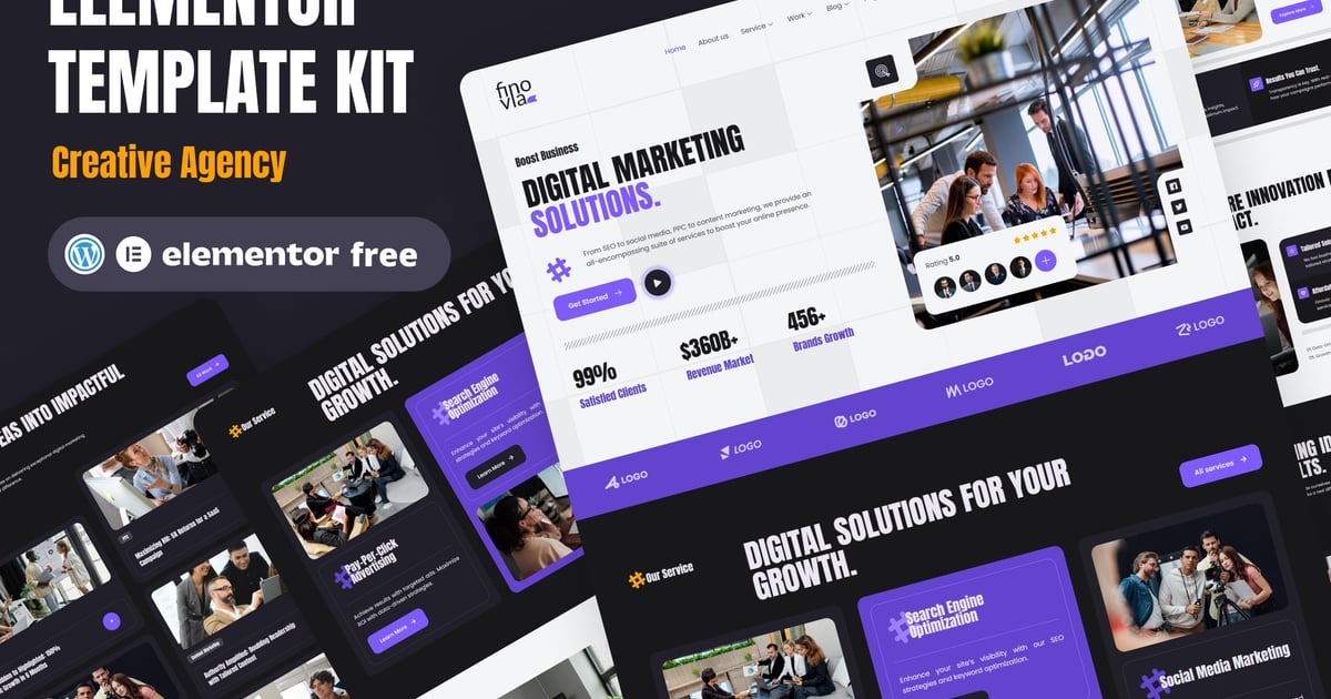 Finovia - Digital Marketing Agency Elementor Kit