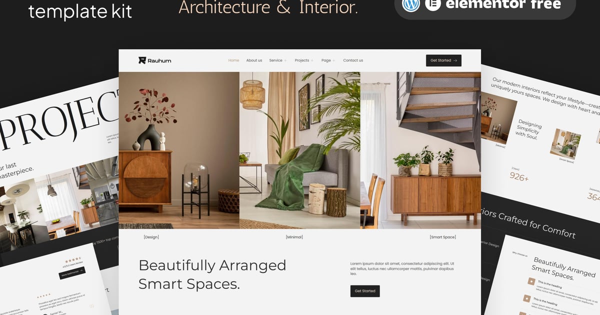 Rauhum - Architecture & Interior Elementor Template Kit