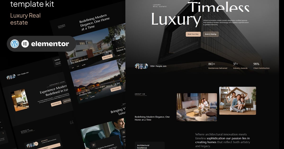 Luxhom - Luxury Real Estate Elementor Template Kit