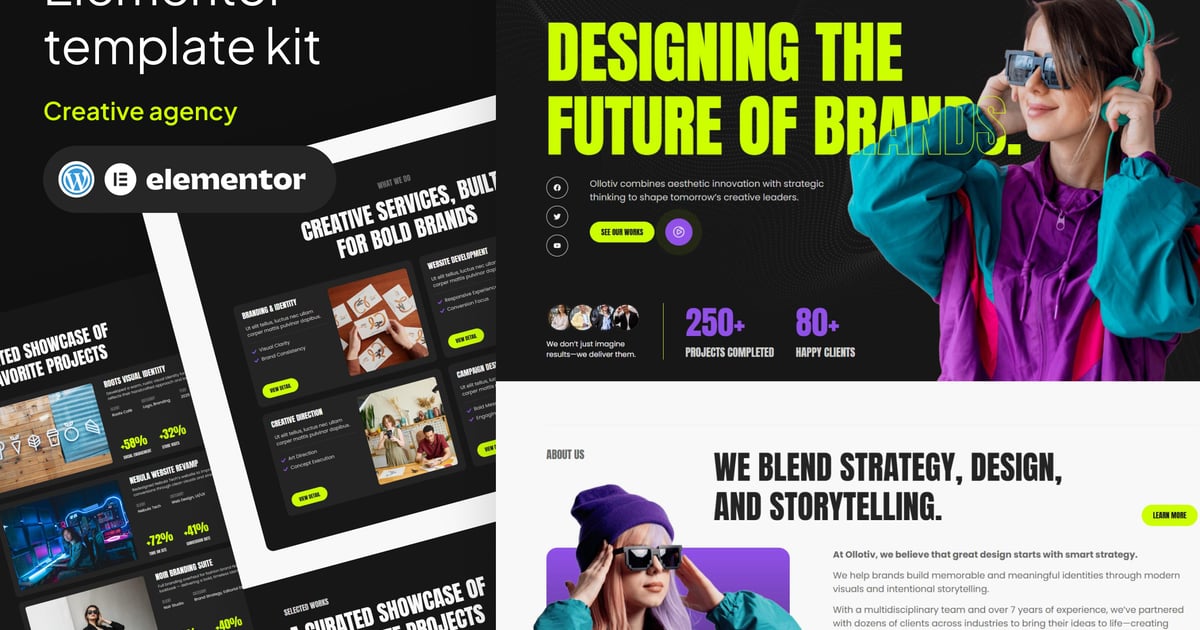 Ollotiv - Creative Agency Elementor Template Kit