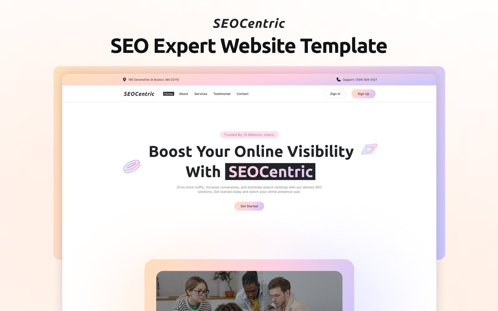 Seocentric – SEO Expert OnePage Elementor Template Elementor Kit