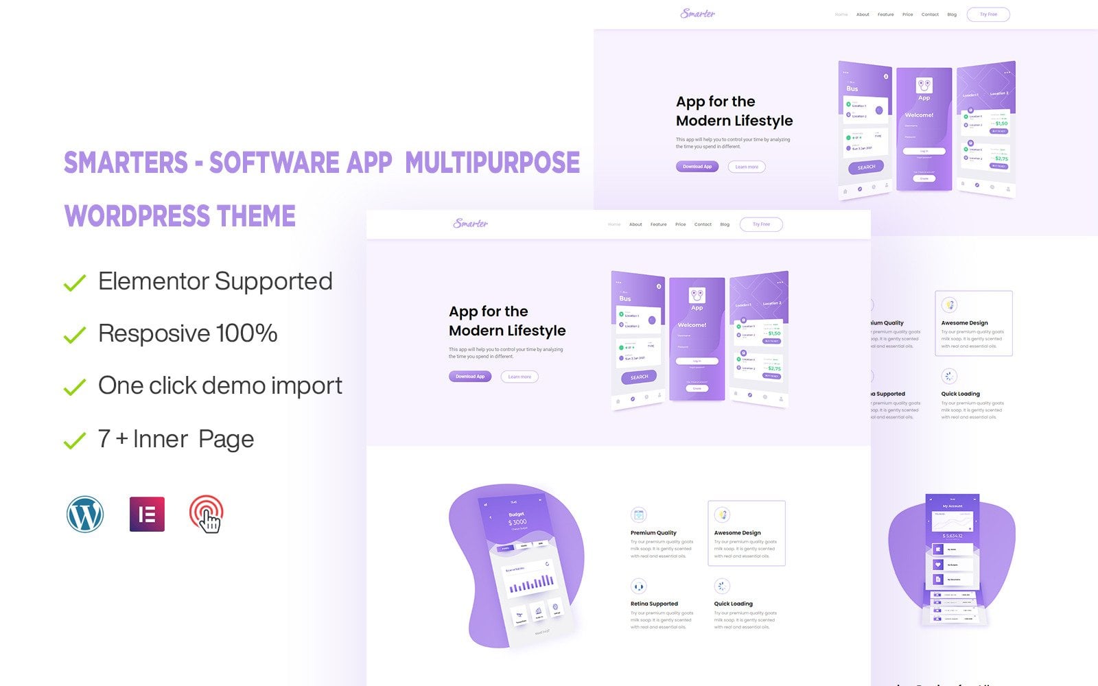 Smarters - Software & App Multipurpose & Responsive WordPress Theme