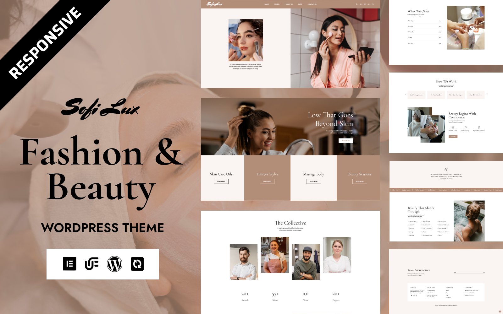 Sofi Lux - Fancy Fashion, Beauty And Cosmetic WordPress Elementor Theme WordPress Theme