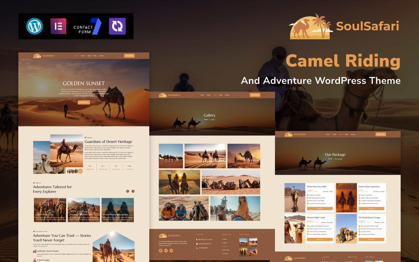 SoulSafari – Camel Riding & Adventure Multipurpose WordPress Theme