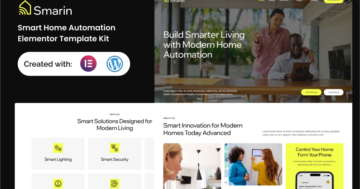 Smarin - Smart Home Automation Elementor Template Kit
