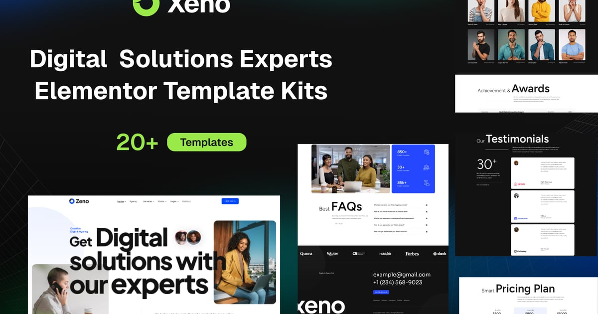 Xeno - Digital Solutions Experts Elementor Template Kits