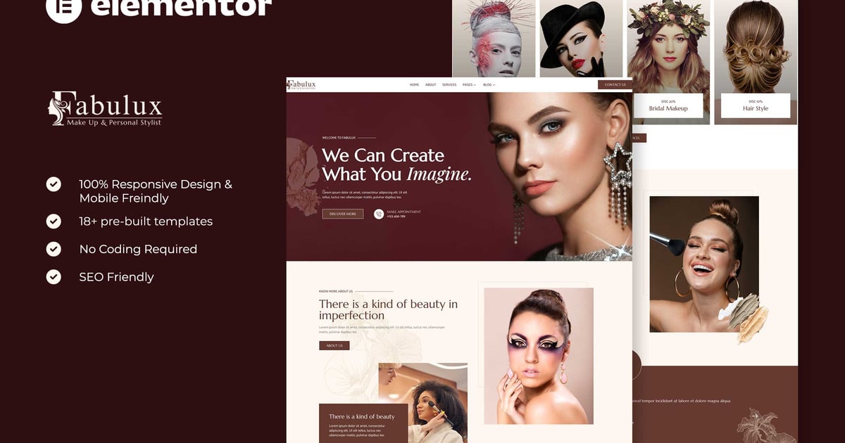 Fabulux - Makeup & Beauty Elementor Template Kit
