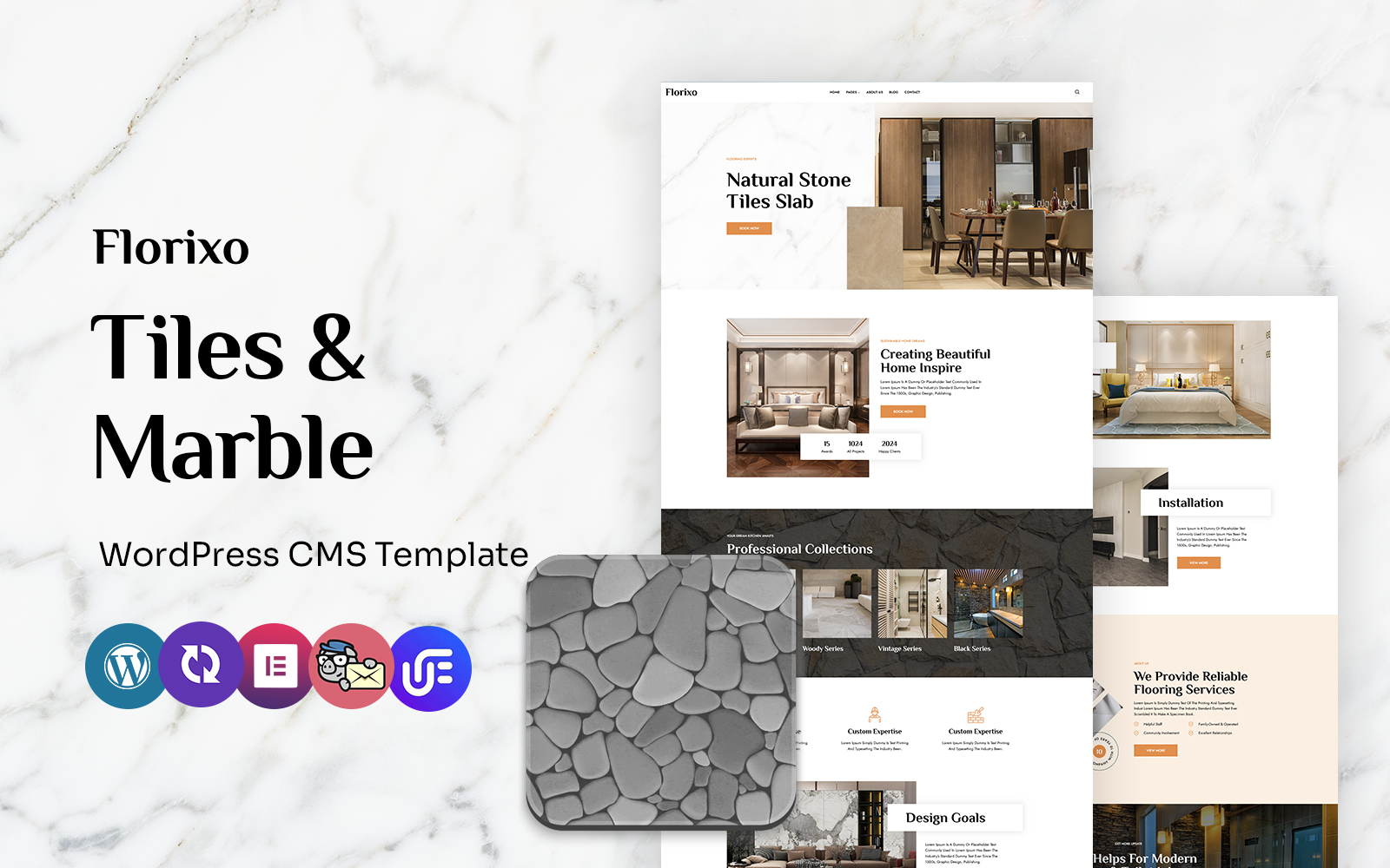 florixo - Marble And Tiles Multipurpose WordPress Elementor Theme WordPress Theme