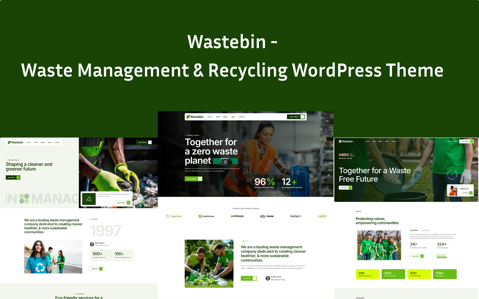 Wastebin - Waste Management & Recycling WordPress Theme for Eco Business
